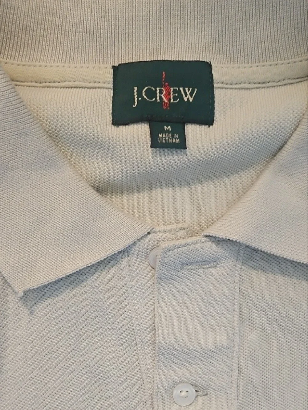 J. Crew Men's Classic Long-Sleeve Pique Polo – Stone